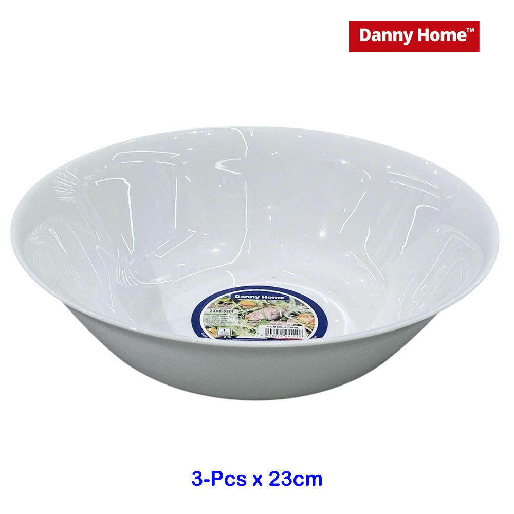 Danny Home 3-Piece 14-Inch White Serving Bowl