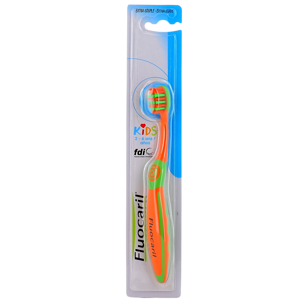 Fluocaril-kids Toothbrush 2-6 Years - Green & Orange - Medaid International