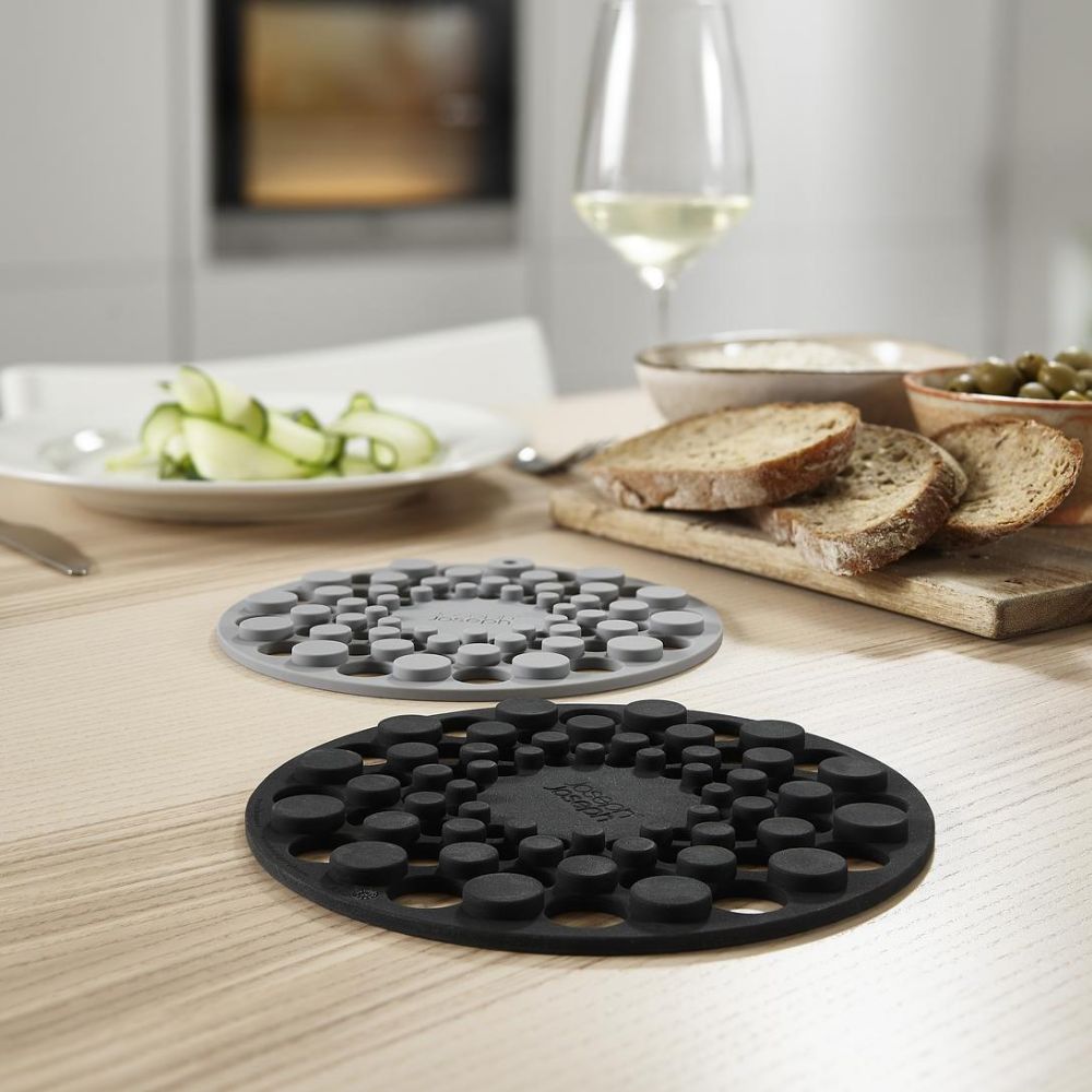 Spot-On‚Ñ¢ Set of 2 Grey Silicone Trivets - Medaid International
