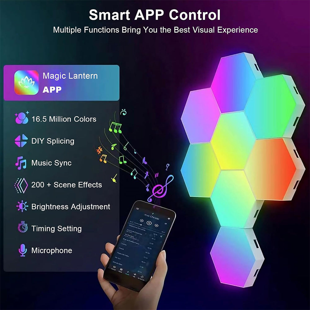 Smart Hexagon LED lights (6 PCS)