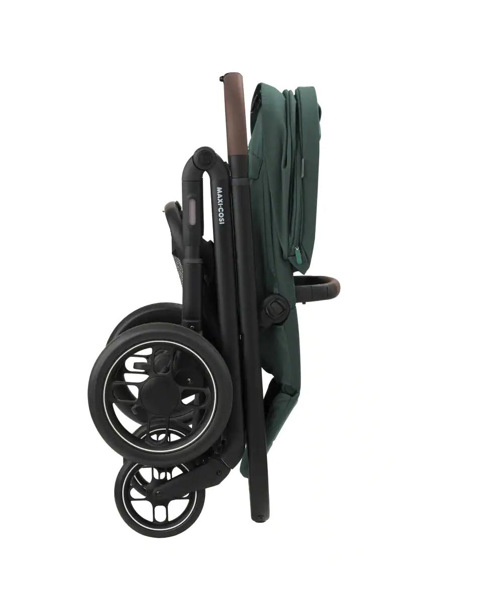 Maxi-Cosi - Plaza+ (Essential Green) - 3pcs Bundle Plaza+ Stroller &Carrycot CabrioFix i-Size Car Seat. CabrioFix i-Size Base. - Travel System