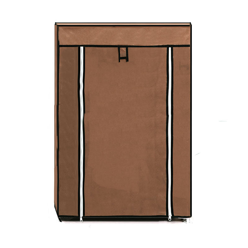 5 Layer Shoe Racks for Shoe Storage with Dustproof Non Woven Fabric Cover Multipurpose Racks Organizer for Shoes Clothes Books Brown - Medaid International