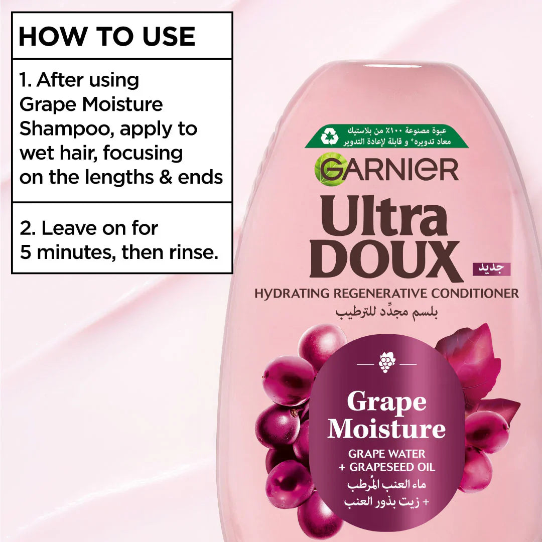 Garnier Ultra Doux Grape Moisture Hydrating Regenerative Conditioner 200ml
