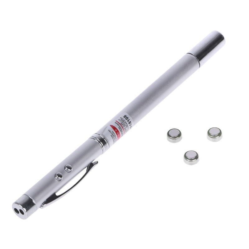 5 in 1 Power Point Telescopic Red Laser Pointer Pen Teaching Tool Ball LED Light