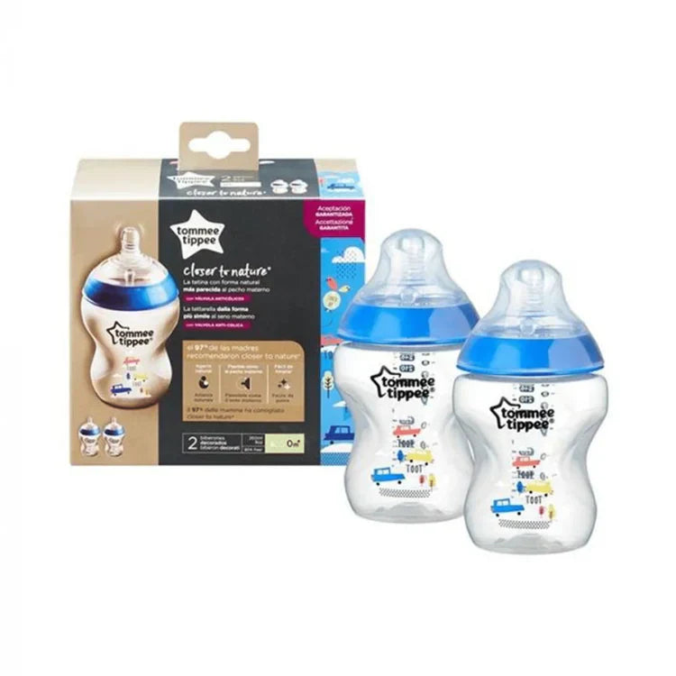Tommee Tippee - 260ML PP Bottles - 2pcs Deco