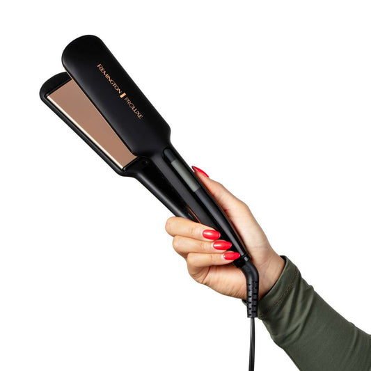 Proluxe Midnight Wide Plate Hair Straightener By Remington