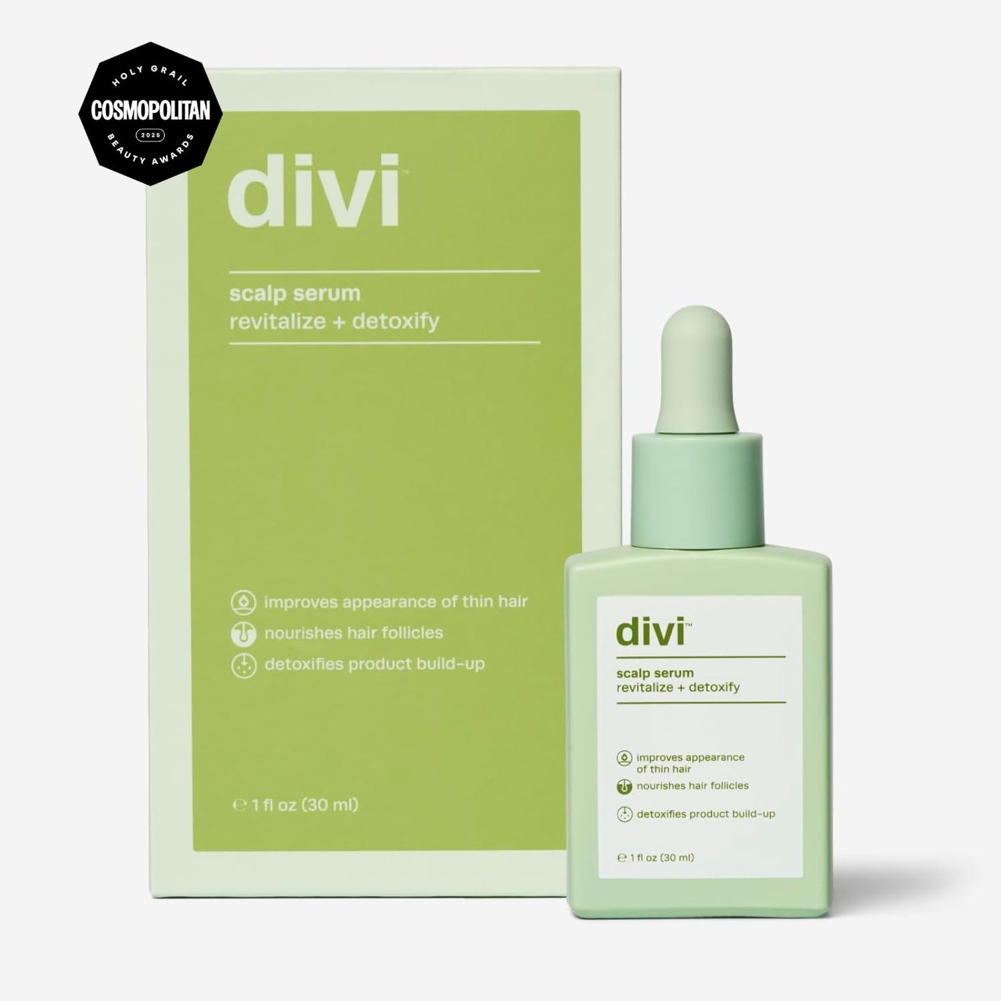 Divi Scalp Serum for Thinning Hair, 30ml – Clinically Tested, Nourishing Formula with Amino Acids, Caffeine & Rosemary Oil – Promotes Healthy Scalp & Fuller-Looking Hair, Reduces Oil & Product Buildup - Medaid International