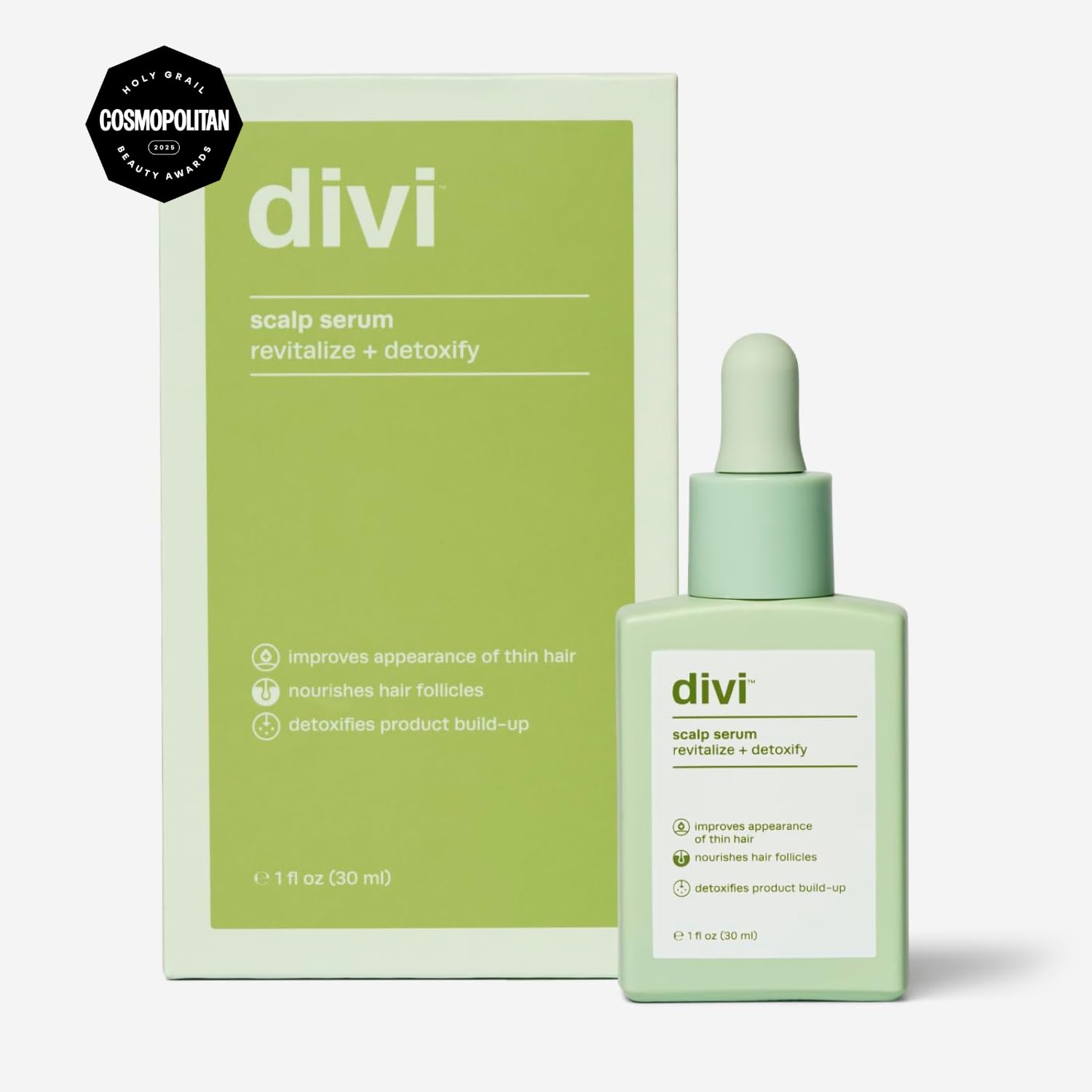 Divi Scalp Serum for Thinning Hair, 30ml – Clinically Tested, Nourishing Formula with Amino Acids, Caffeine & Rosemary Oil – Promotes Healthy Scalp & Fuller-Looking Hair, Reduces Oil & Product Buildup - Medaid International