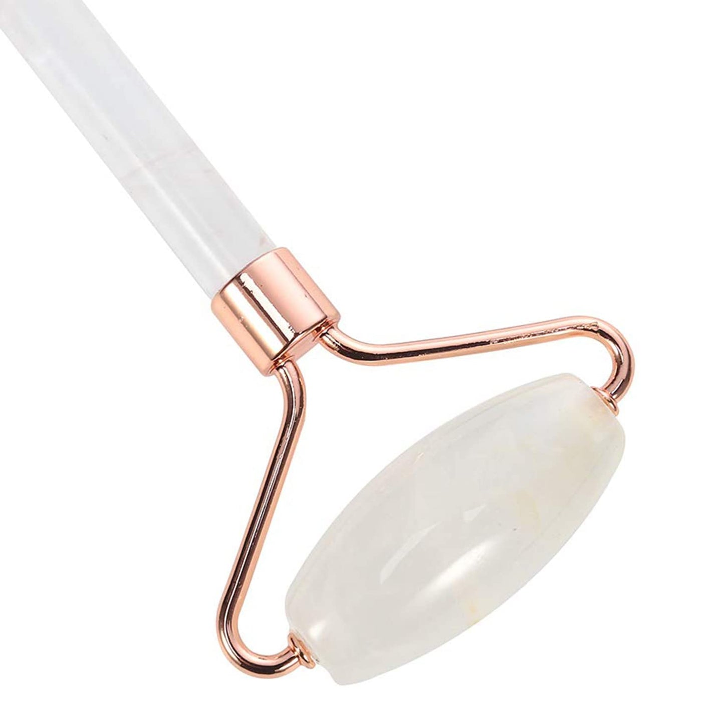 C CRYSTAL LEMON White Natural Face Roller, Jade Gua Sha Sculptor for Aging Wrinkles and Puffiness - Natural White Facial Roller Guasha Tool - Premium Jade Face Roller Cold Roller for Face - Medaid International