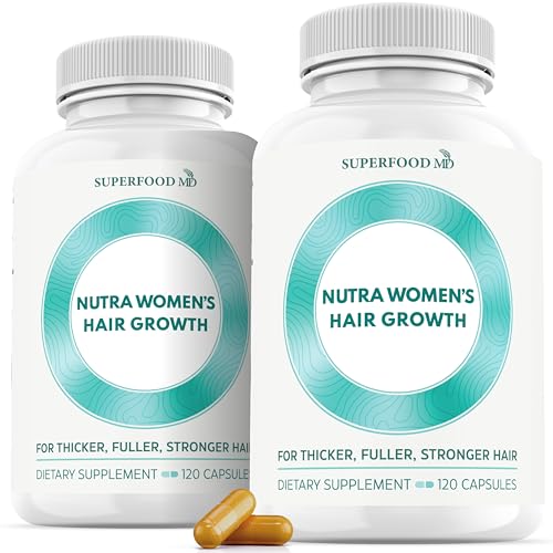Women's Balance Hair Growth Supplements, Ages 45 and Up, Customer Proven for Visibly Thicker Hair and Scalp Coverage, Soy-Free, Made with 26 Ingredients Including Beta Carotenes - 2 Month Supply - Medaid International
