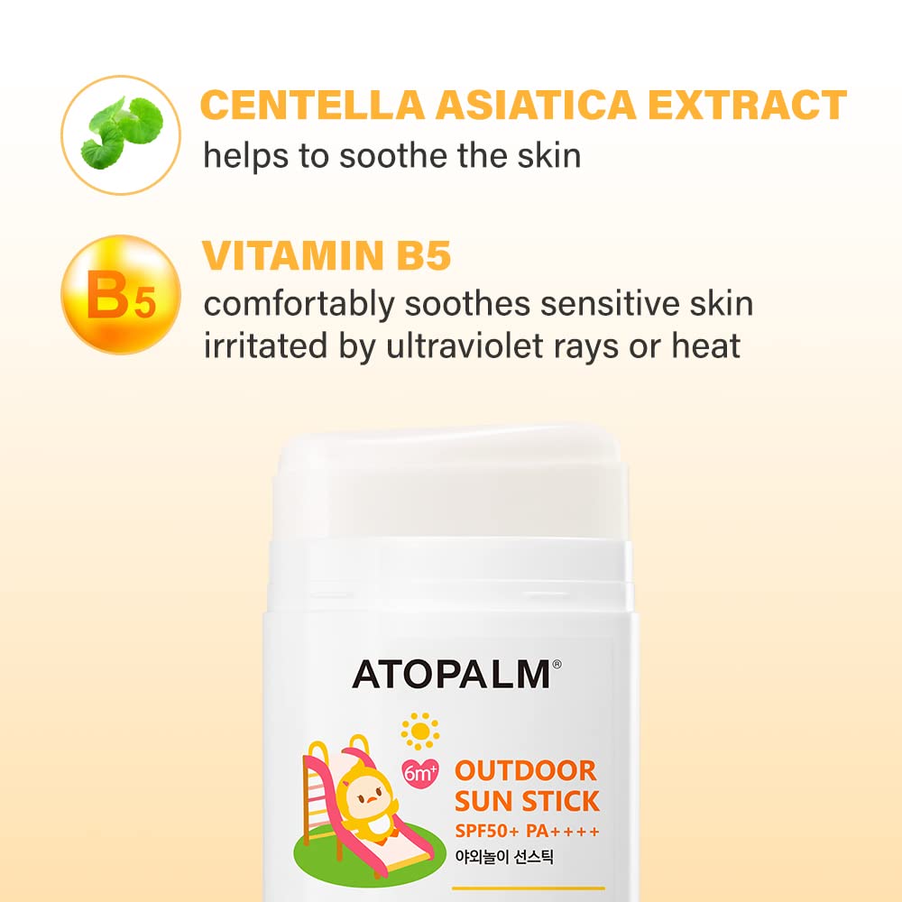 ATOPALM Outdoor Sun Stick SPF50+ PA++++ 21g | Non-Greasy Matte Mineral Sunscreen | Soothing Skin Care | Facial Moisturizer with SPF | Korean Sun Protection - Medaid International