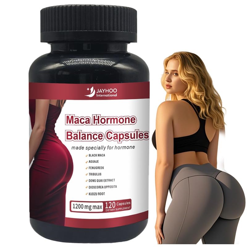 JAYHOO Black Maca Root Capsules, Immune Support Supplement, 120 Capsules, Hip Enlargement Formula for Women, GMP Certified, Made by Anhui Jiahong Health - Medaid International