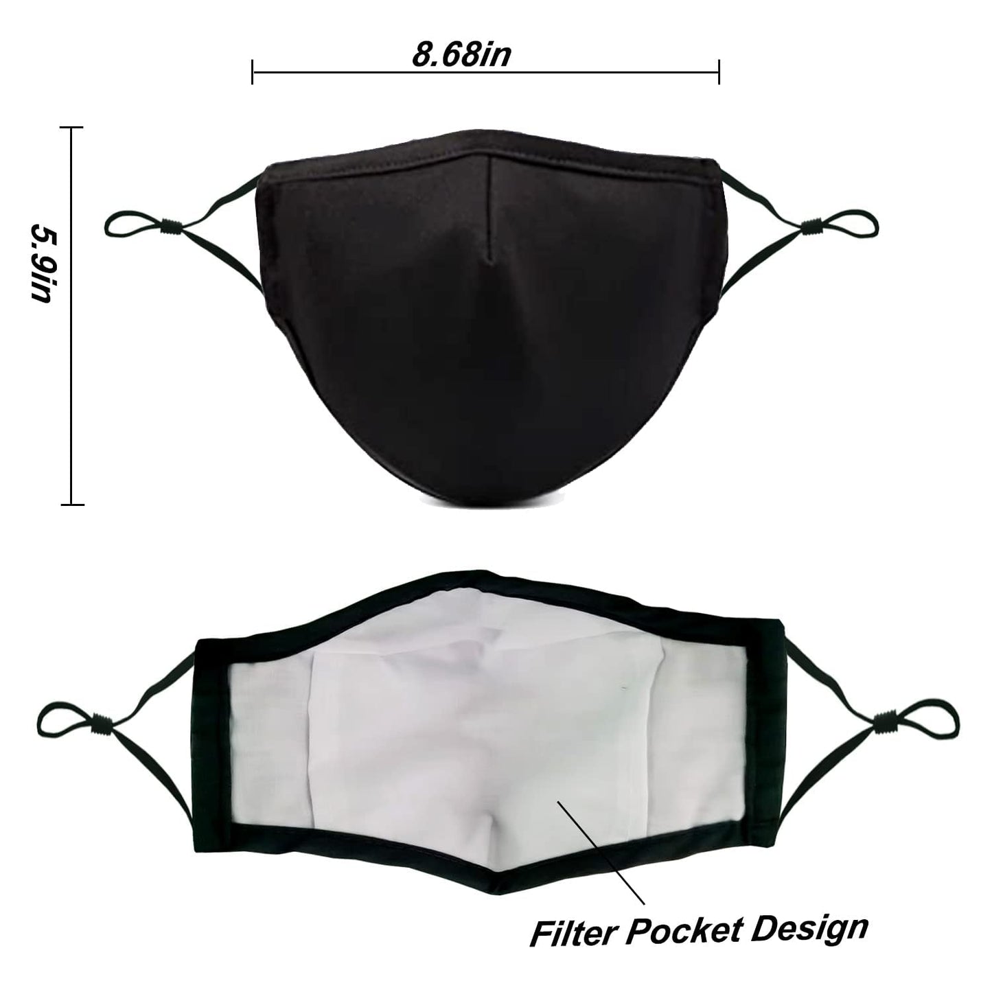 MAZJOYDAY Washable Reusable Cloth Face Masks for Women Men - Breathable Face Mask with Nose Wire and Filter Pocket for Adult - Medaid International