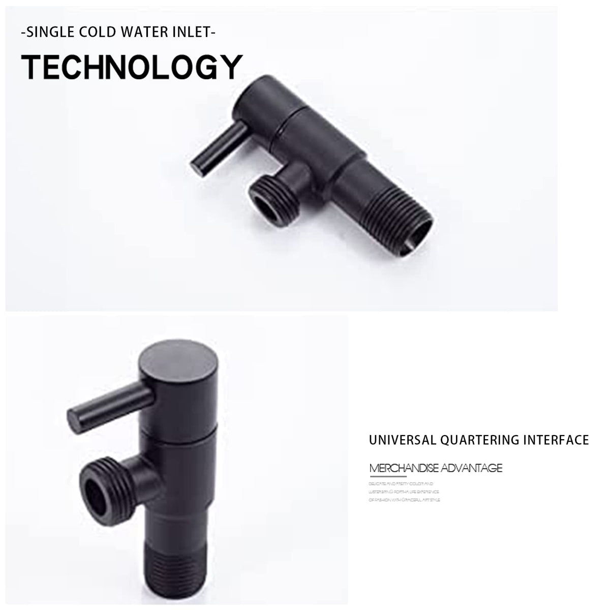 LOSCHEN LOSCHEN Stainless Steel Bidet Sprayer Kit for Toilet, Hand Held Shower Sprayer Shattaf Toilet Attachment for Pet Bath/Personal Hygiene/Bathroom, Easy to Install (Black)