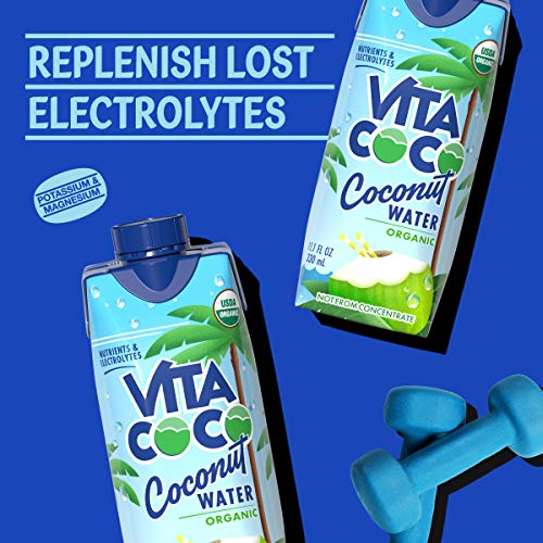 Vita Coco Coconut Water, Pure Organic | Refreshing Coconut Taste | Natural Electrolytes | Vital Nutrients | 11.1 Oz (Pack Of 12)|B07DJ16CD6