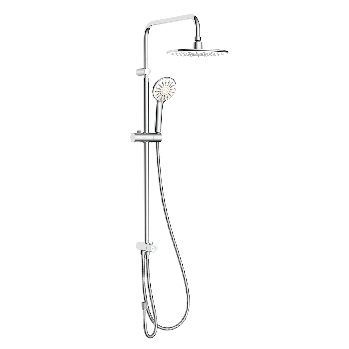 JOMOO Bathroom Shower Set, Rainshower and Bathroom Fixtures without Tap, Shower System included Rainfall Shower Head, Handheld Shower, Hoses for Bathroom, Chrome