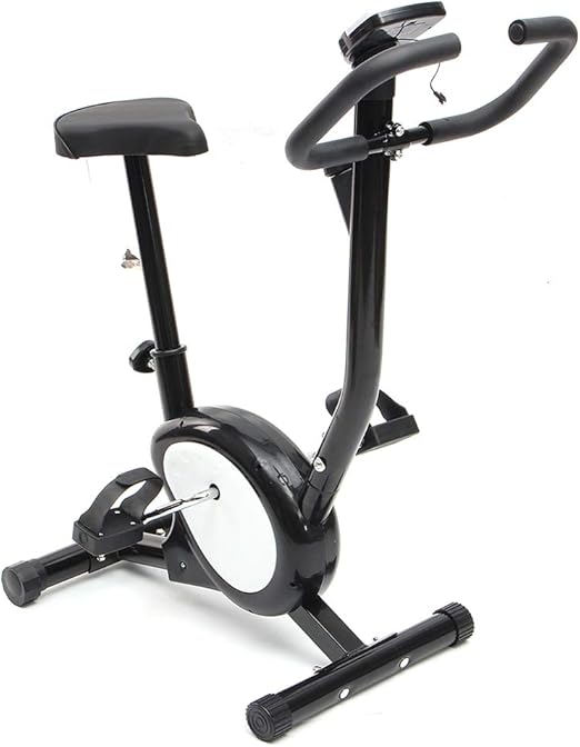 Foldable Silent Indoor Fitness Bike with LCD Display & Comfy Seat