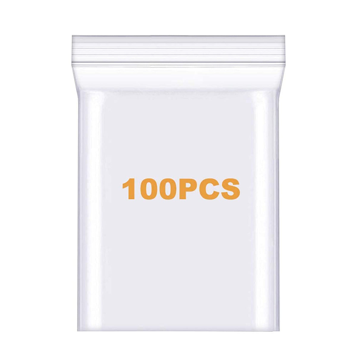 KASTWAVE 100 Count Quart Clear Reclosable Zip Plastic Poly Bags 6'' X 9'' with Heavy Duty Plastic Resealable Lock Seal Zipper Bags for Photo, Jewelry, Bakery, Treats, Party Favors - 2 Mil