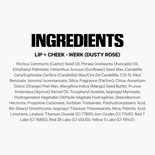 Milk Makeup Lip + Cheek Stick – Multi-Use Cream Blush + Lip Color with Mango Butter, Avocado Oil + Apricot Oil – Hydrating, Buildable, Long-Lasting, Vegan Formula – Werk, 0.21 oz - Medaid International