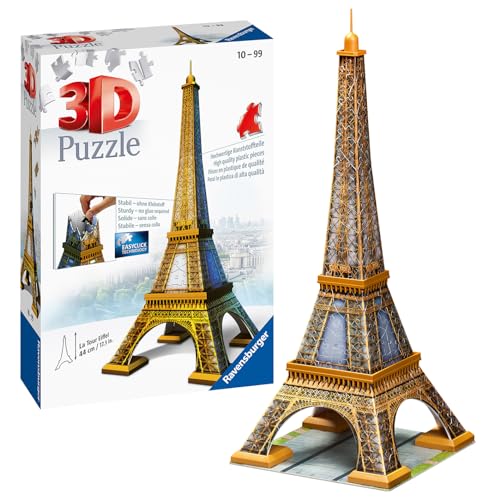 Ravensburger - Eiffel Tower 216 Piece 3D Puzzle for Kids & Adults - Easy Click Tech
