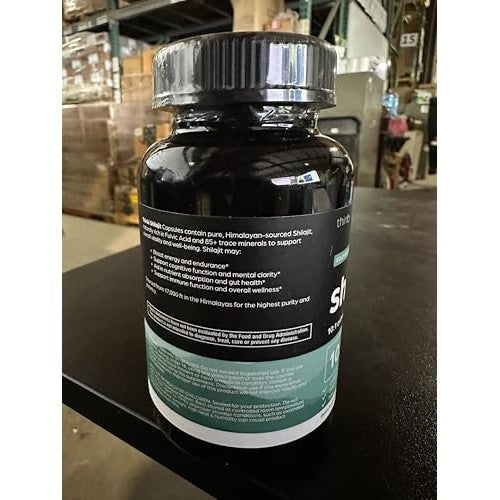 Thinbi Pure Himalayan Shilajit Organic Capsules with Fulvic Acid & Trace Minerals - 90 Count - Medaid International
