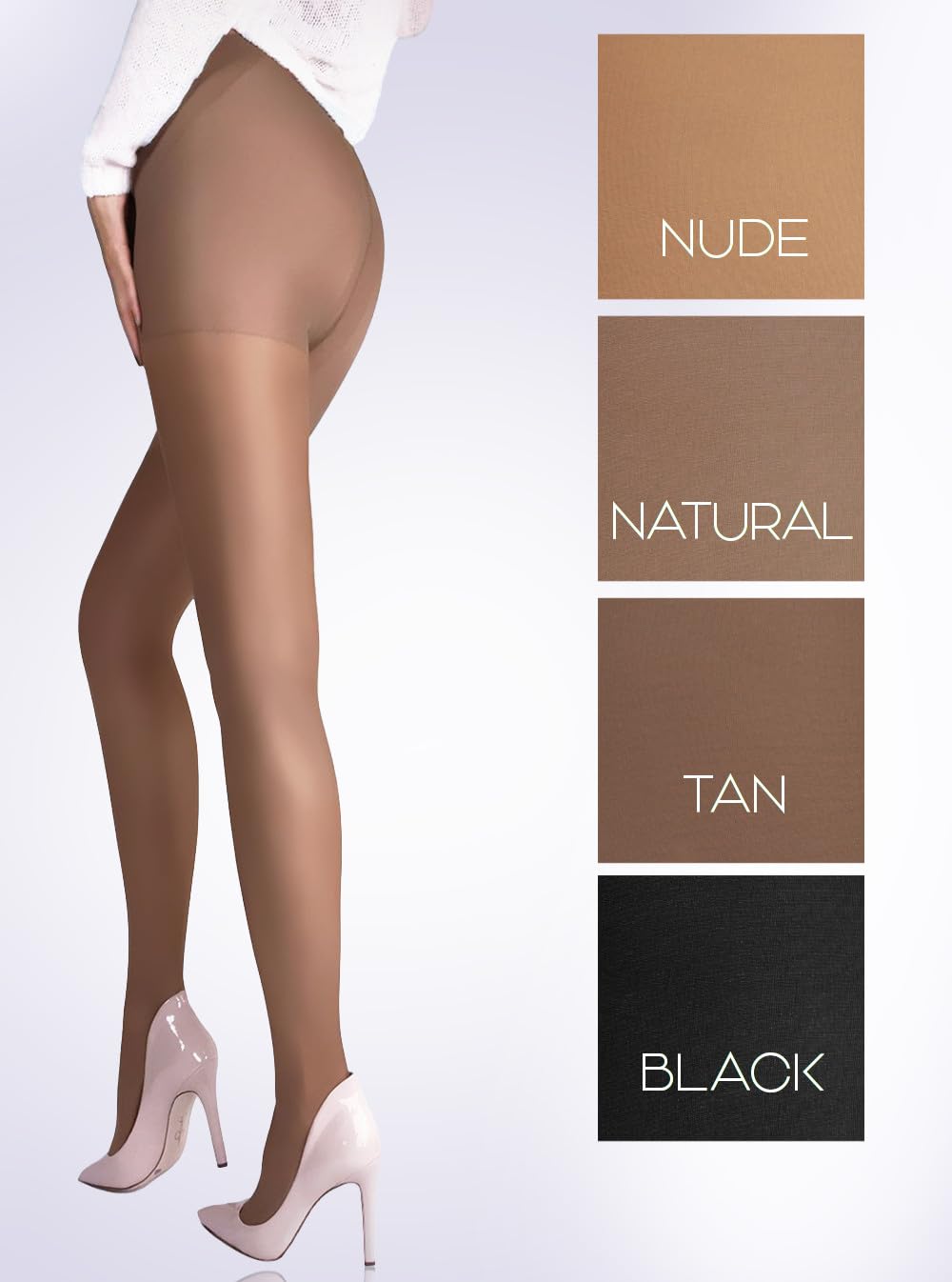 Mila Marutti Maternity Tights for Women - Premium Pregnancy Stockings - Pantyhose for Pregnant Women - Natural, M - Medaid International