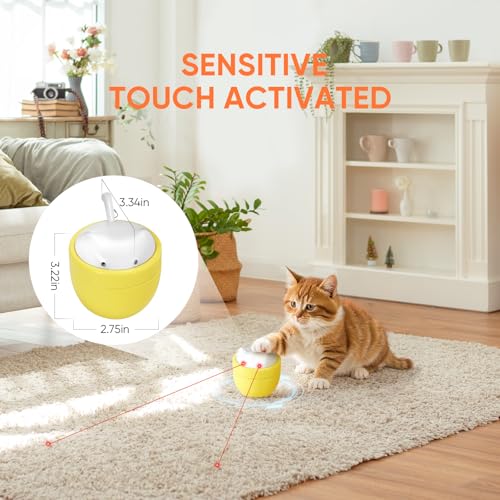 Pawingcat Cat Laser Toy Automatic Dual Laser Points Interactive Cat Enrichment Toys for Indoor Cats 3 Modes Lazer for Cats Birthday Gift - Medaid International