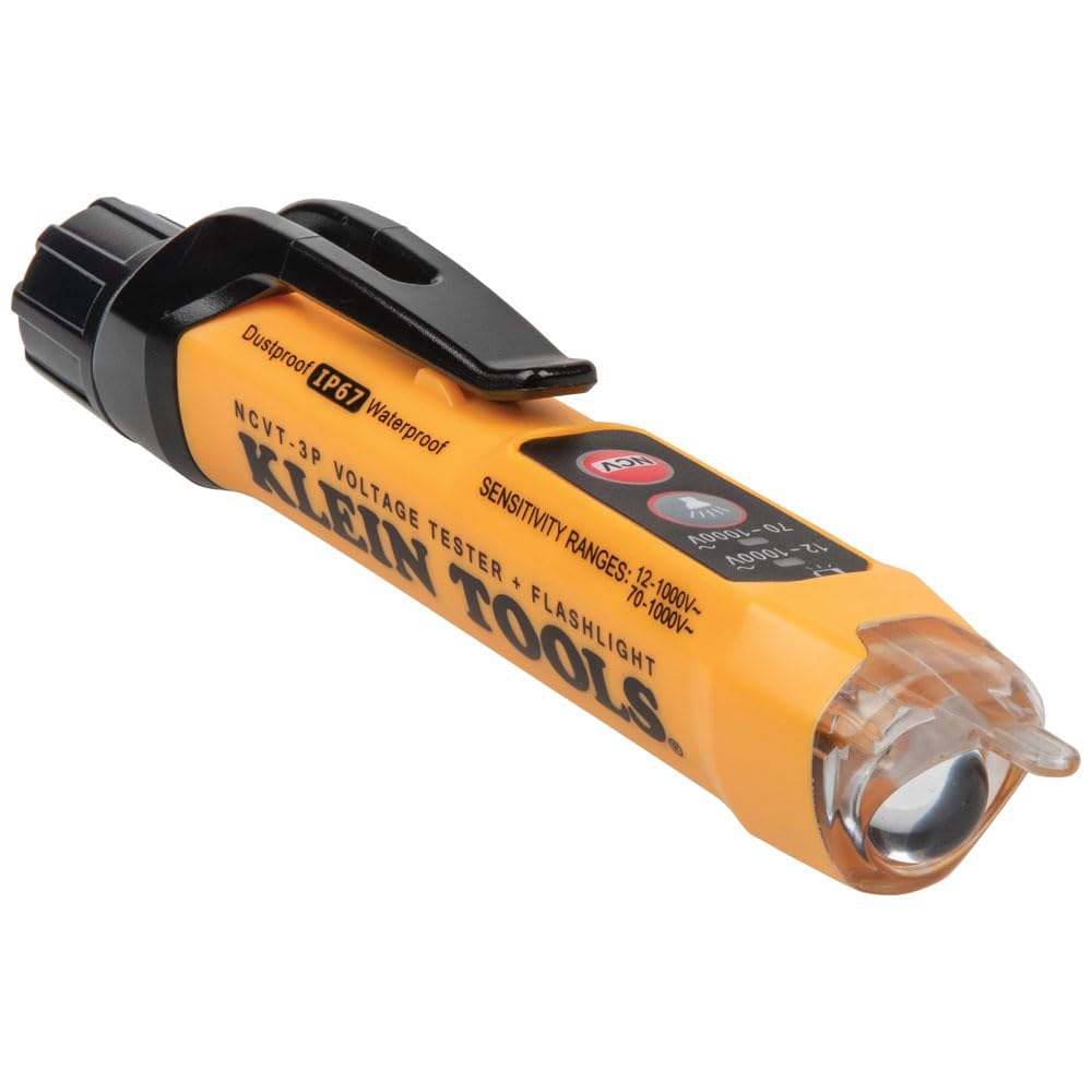Klein Tools NCVT3PKIT Electrical Test Kit, Dual-Range Non-Contact Voltage Tester with Flashlight, AC/DC Voltage Tester - Medaid International