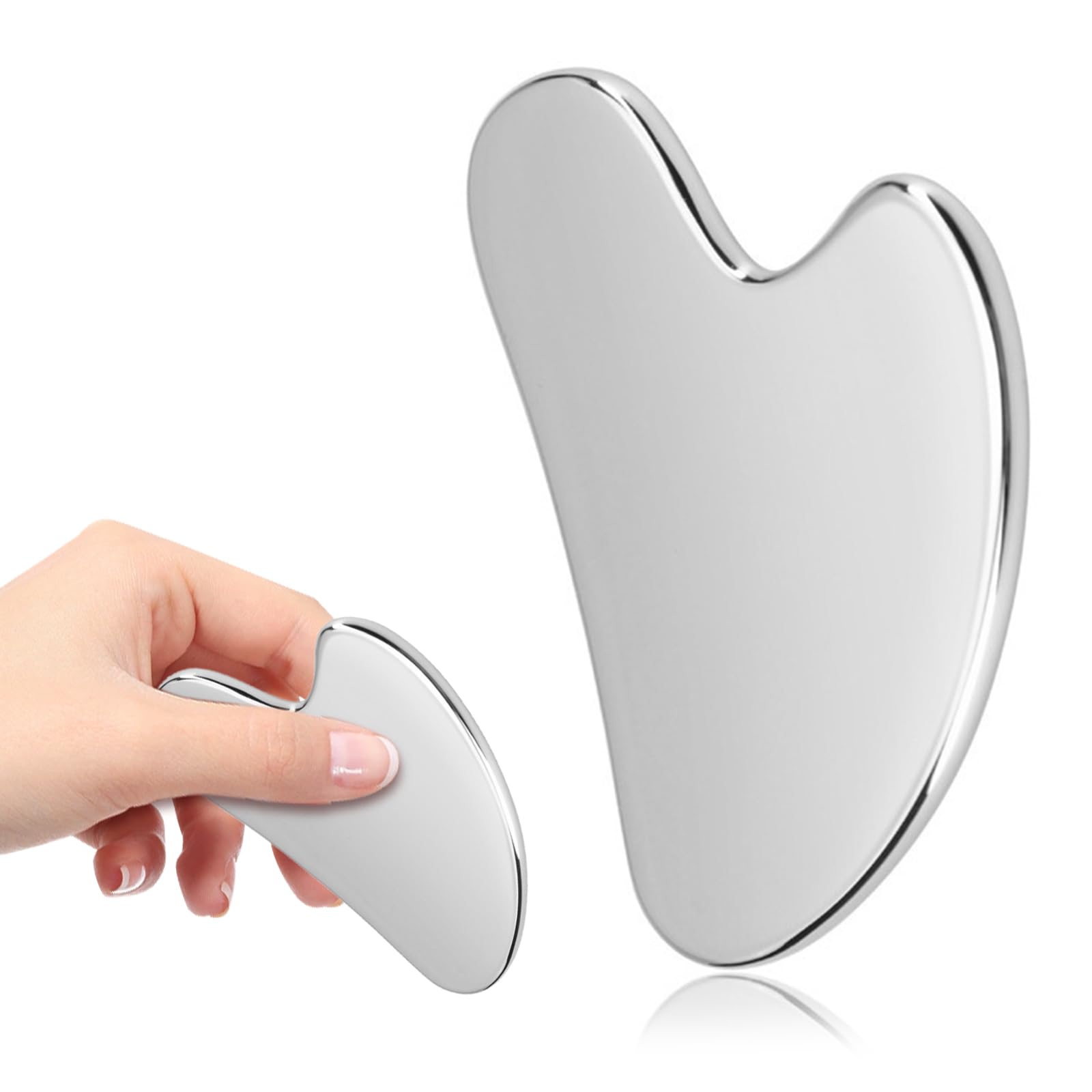 PICKBEAU Stainless Steel Gua Sha Facial Tools for Face, Metal Wrinkle & Anti-Aging Devices Gua Sha Tighten Skin Massage Guasha Beauty Tool for Body Eyes Neck Massager Skin Care - Medaid International
