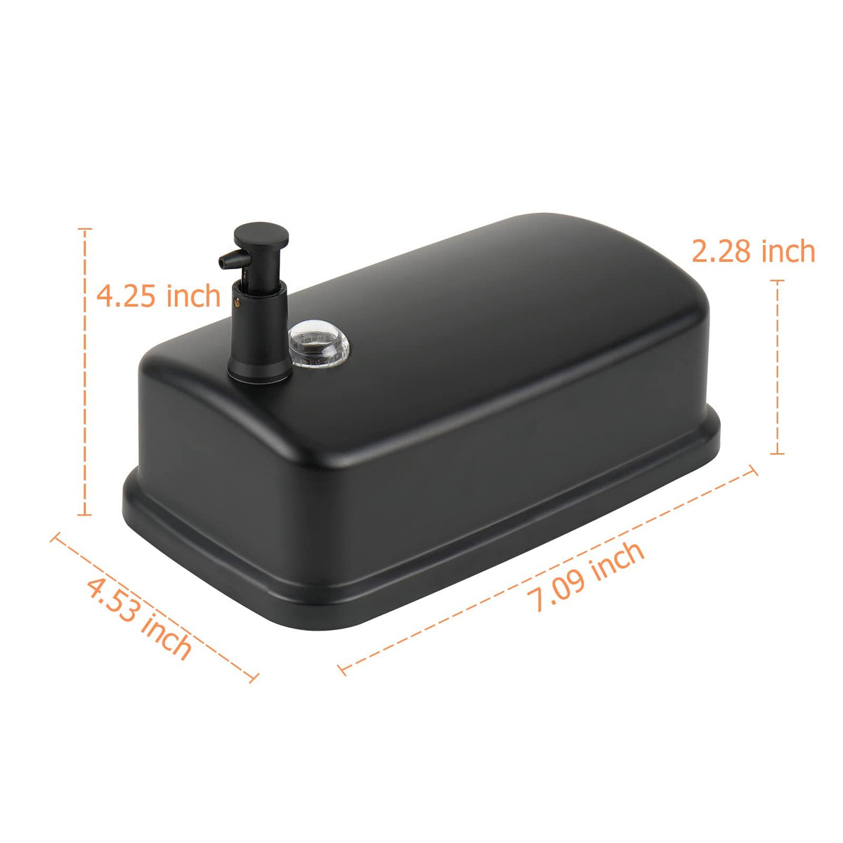 TERRIFI Soap Dispenser Wall Mount, 800ml/27 Fl.oz Commercial Wall Mounted Black Metal Wall Soap Dispenser, Strong Anti-rust and Waterproof for Bathrooms, Hotels, Restaurants