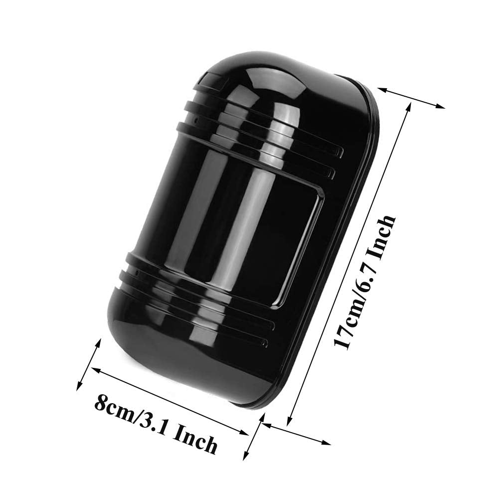 Dahszhi Dual Laser Detector Alarm Beam Sensor Indoor 300m Outdoor 60m Infrared Detector 6.7"x3.1" - Medaid International