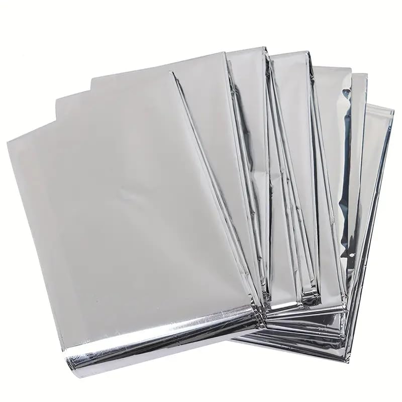 Emergency Mylar Thermal Blankets,Space Blanket Survival kit Camping Blanket, Perfect for Outdoors, Hiking, Survival, Bug Out Bag,Marathons or First Aid