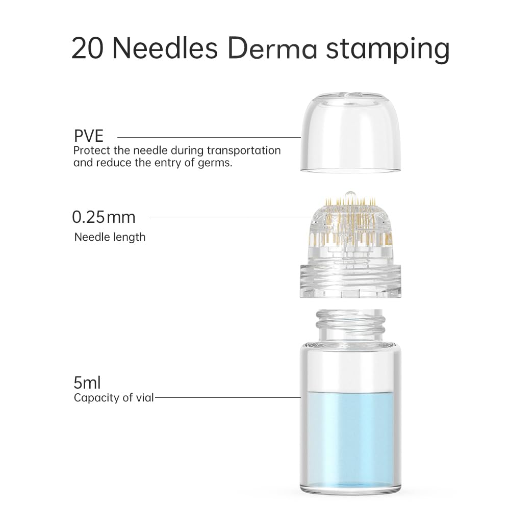 Serum Applicator Hydra Roller Derma Stamp Fine Touch Microneedling Roller Stamp 0.25mm (No Serum) - Medaid International