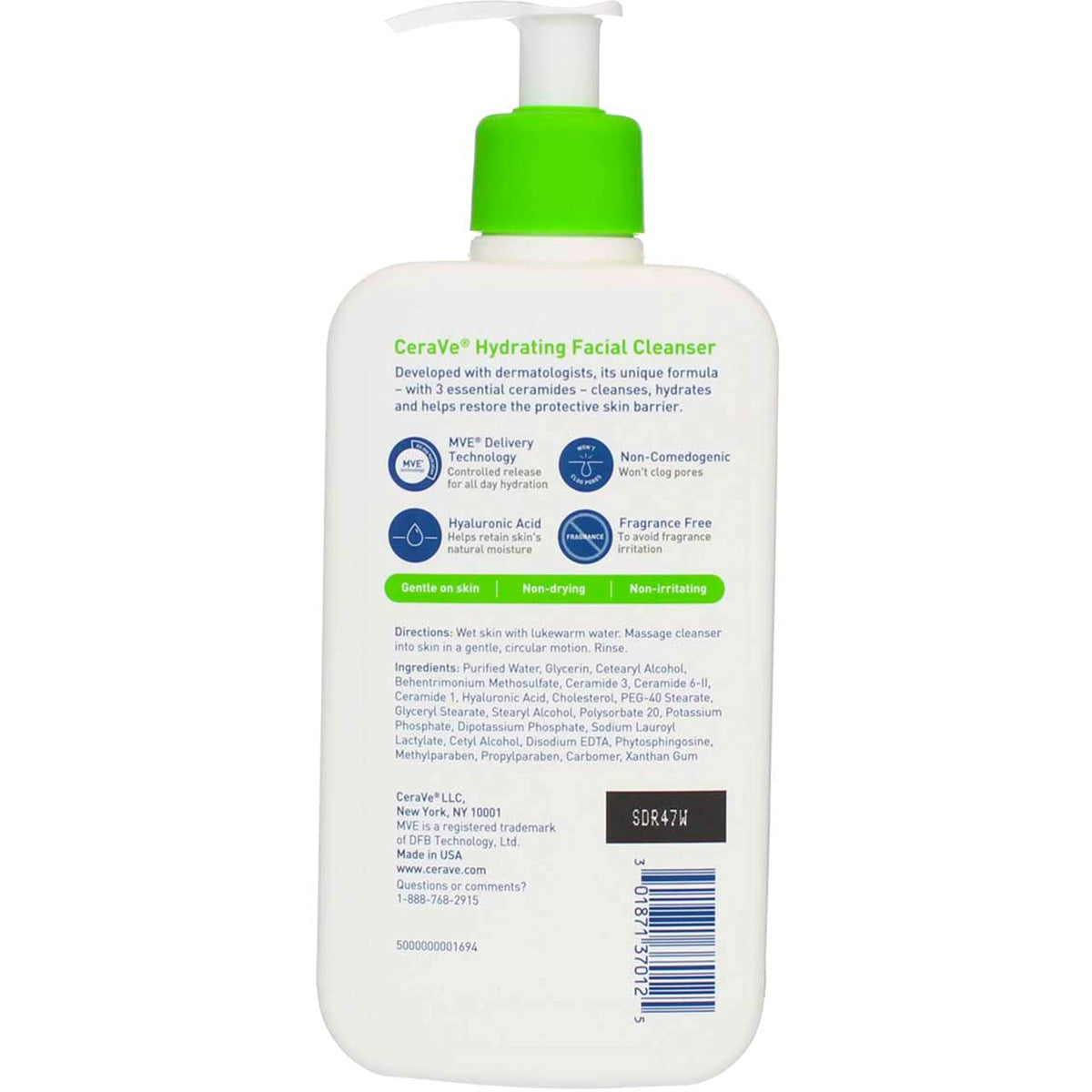CeraVe Hydrating Cleanser for Normal to Dry Skin with Hyaluronic Acid
