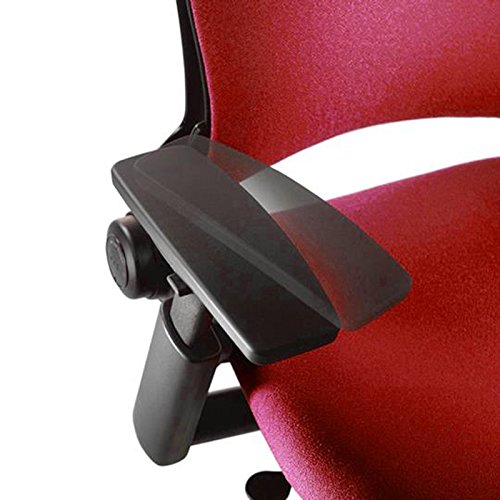 Steelcase Leap Desk Chair in Gunmetal Gray Elmosoft Leather L113-4-Way Highly Adjustable Arms - Polished Aluminum Frame and Base 8046 - Soft Dual Wheel Hard Floor Casters - Medaid International