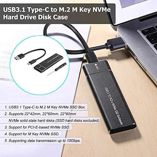 Voocme - NVME SSD Enclosure, USB C Adapter, 10Gbps Speed, M.2 PCIe Support