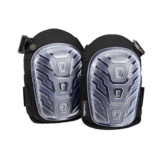 Amazon Basics - Professional Knee Pads with Heavy Duty Foam, Gel Cushion, Easy Fit Clips