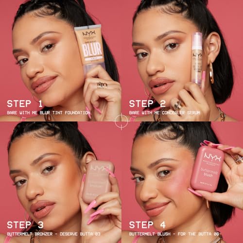 NYX PROFESSIONAL MAKEUP Buttermelt Powder Blush, Fade and Transfer-Resistant Blush, Up to 12HR Make Up Wear, Vegan Formula - U Know Butta - Medaid International