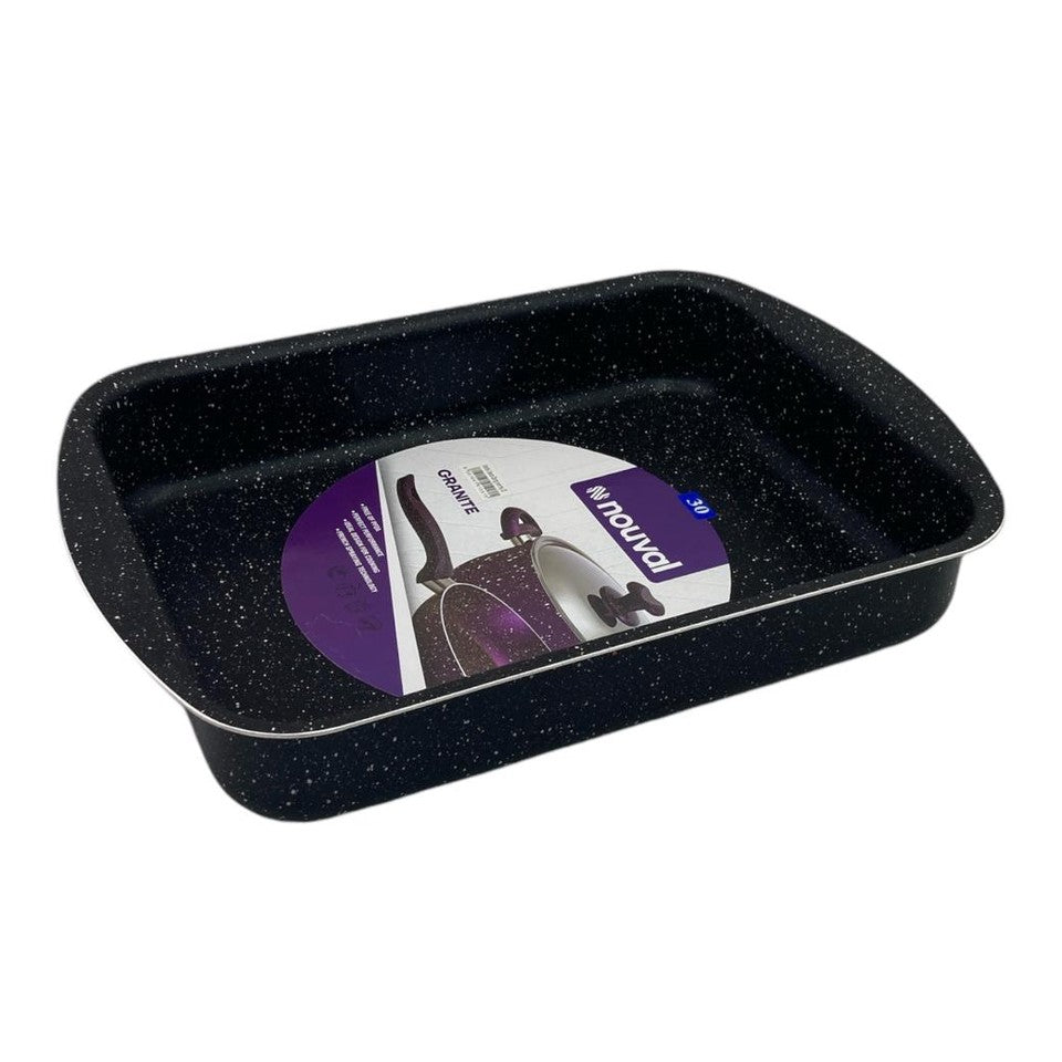 Black Granite Nouval Rectangular Oven Tray 30 cm