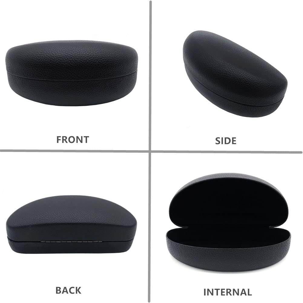 TERRIFI Hard Shell Eyeglasses Case, 2 PACK Protective Case For Sunglasses and Eyeglasses, Sunglasses Case Concise, Suitable for storing men's and women's glasses, Yellow and Black