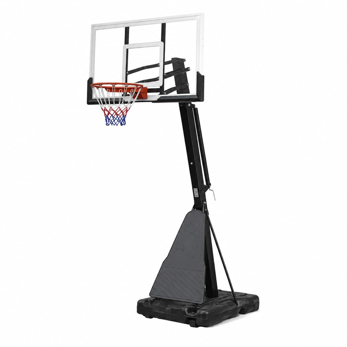 Basketball Hoop, 54 Inch PC Backboard Portable Basketball Goal System, 7.5-10 ft Height Adjustable Indoor Outdoor Hoop with Fillable Base & Wheels for Driveway Backyard Court