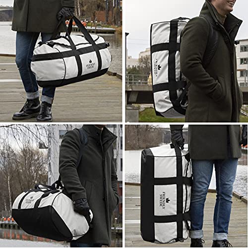 The Friendly Swede - Water-Resistant 3-Way Sports Duffle Bag for Travel & Gym