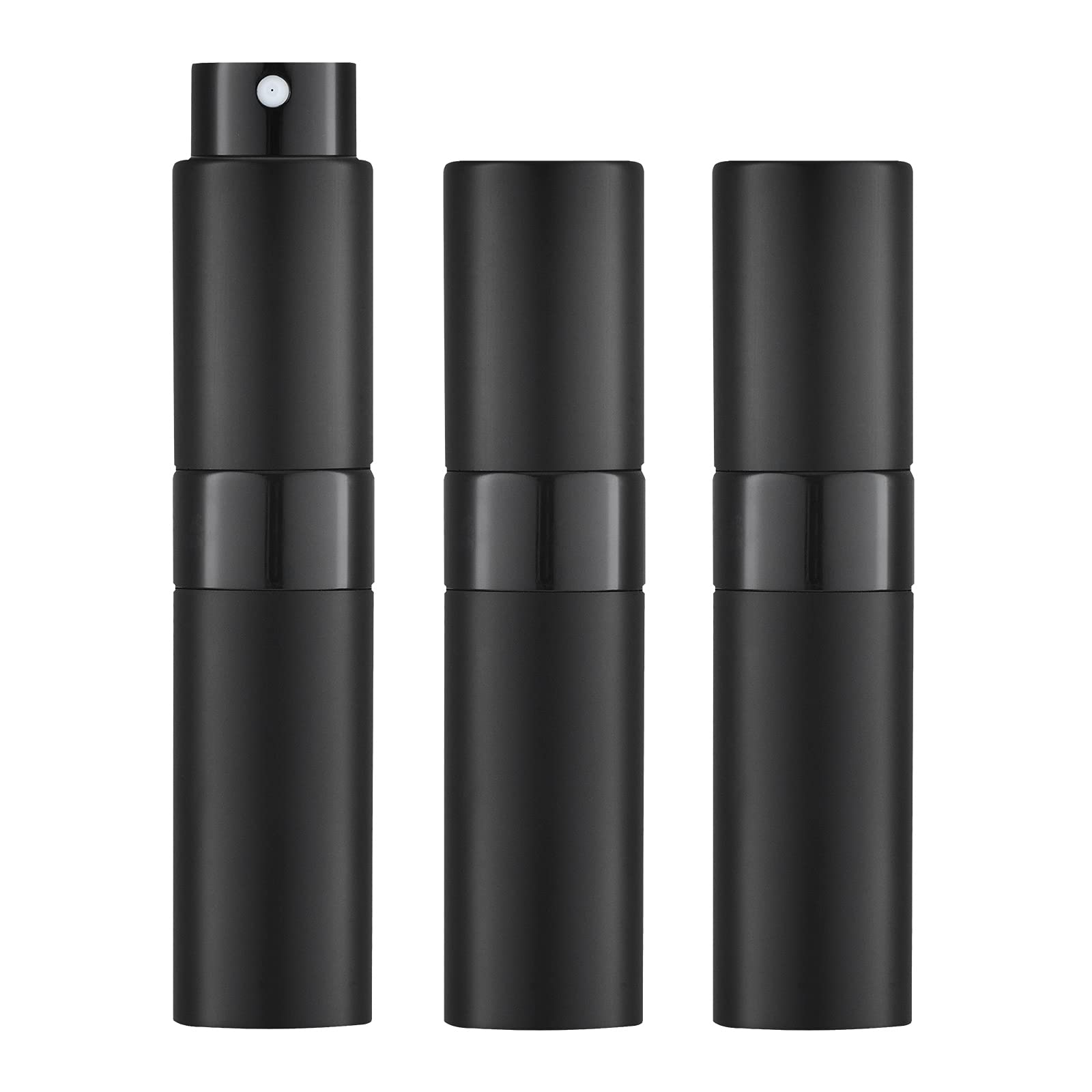 LISAPACK 8ML Atomizer Perfume Spray Bottle for Travel (3 PCS) Empty Cologne Dispenser, Portable Sprayer (Black) - Medaid International