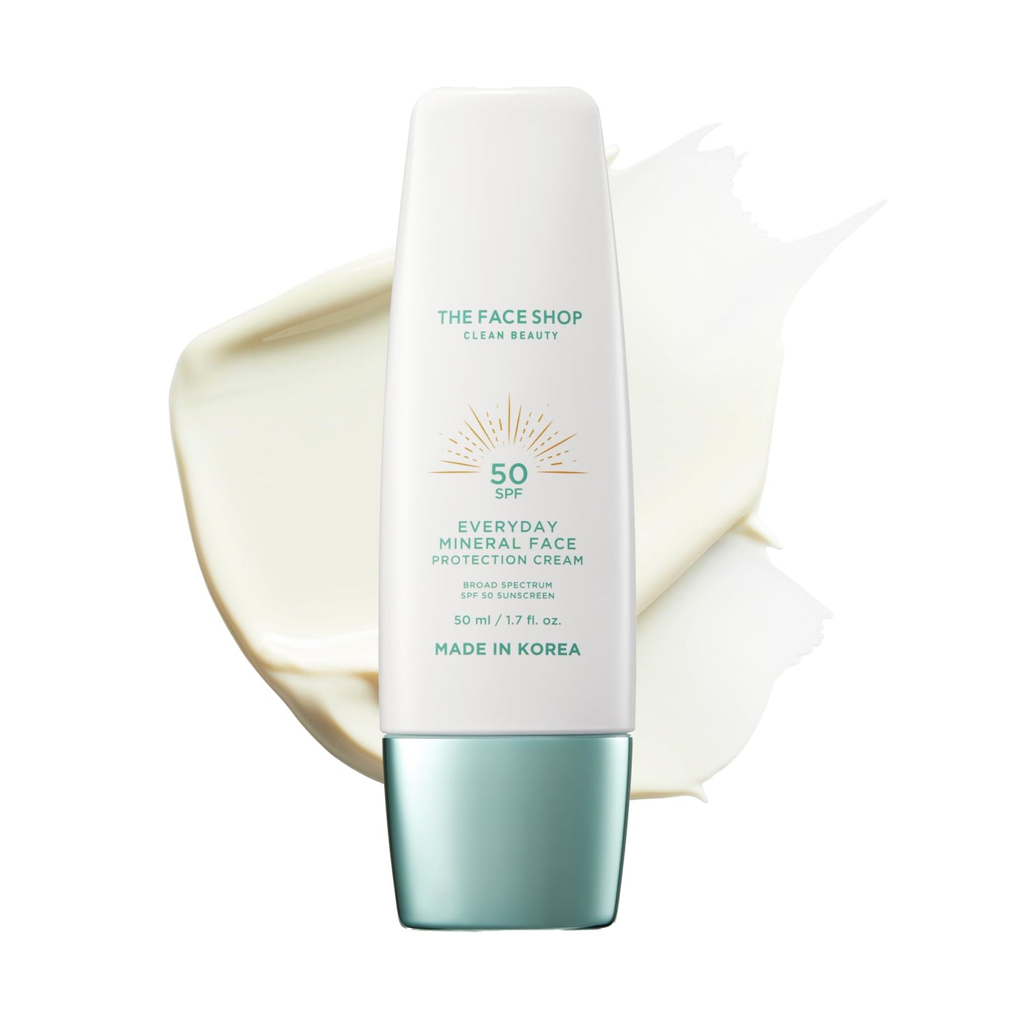 THE FACE SHOP Everyday Mineral Sunscreen SPF 50, Korean Sunscreen for Face with Zinc Oxide, Panthenol & Niacinamide, For Sensitive Skin, No White Cast, Water Resistant, Reef Friendly, Fragrance-Free - Medaid International