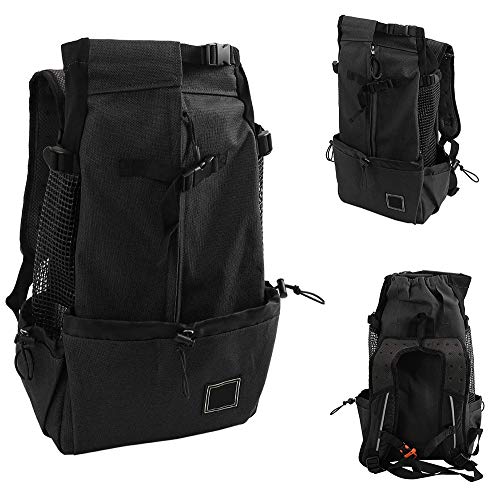 Ytljj - Breathable Foldable Dog Backpack, Travel Bag for Pets, Black, S
