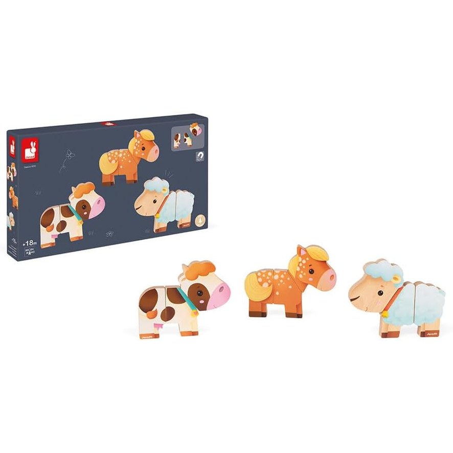 Janod - Funny Magnets - Farm Animals
