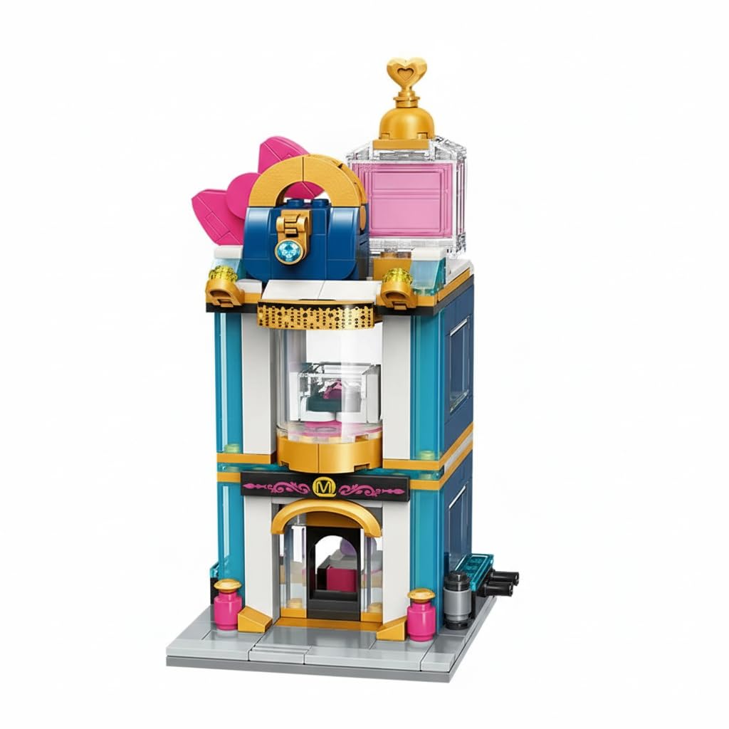KASTWAVE Girls Luxury Store House Building Block Kits, Street View Model Sets Toys for 6-12 Years Old, Display Construction Toy Buildin Kit, 344Pcs Girl Gift for Birthday
