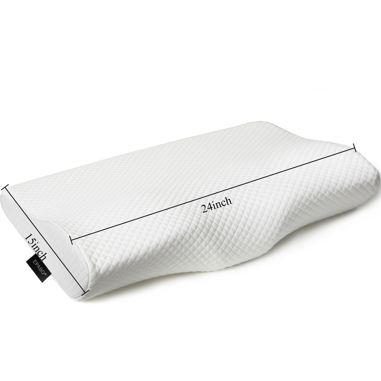 EPABO Contour Memory Foam Pillow Orthopedic Sleeping Pillows, Ergonomic Cervical Pillow for Neck Pain - for Side Sleepers, Back and Stomach Sleepers, Free Pillowcase Included (Firm & Queen) - Medaid International