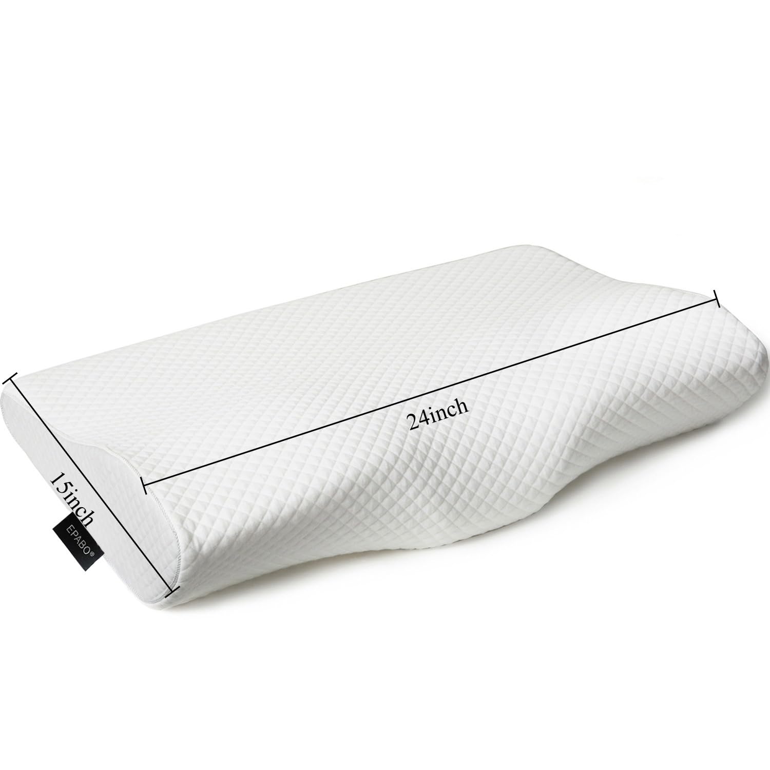 EPABO Contour Memory Foam Pillow Orthopedic Sleeping Pillows, Ergonomic Cervical Pillow for Neck Pain - for Side Sleepers, Back and Stomach Sleepers, Free Pillowcase Included (Firm & Queen) - Medaid International
