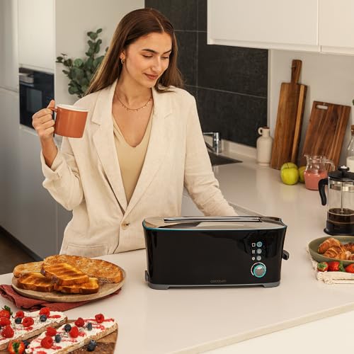 Cecotec - Vertical Toaster with 1000W Power, XL Double Slot, Automatic Stop